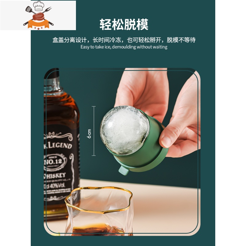 冰格制冰冻冰块威士忌冰球模具创意球形食品级硅胶冰模器 敬平 5色混装高清大图