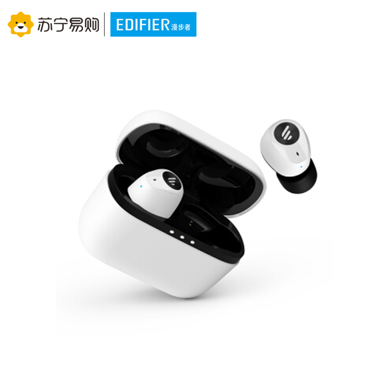 Edifier/漫步者 W2蓝牙耳机双耳真无线迷你超小隐形耳塞式运动跑步微型入耳式机男女生通用重低 白色