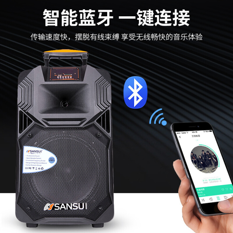 山水音响 SS1-12 支持USB TF卡直读播放 蓝牙连接播放