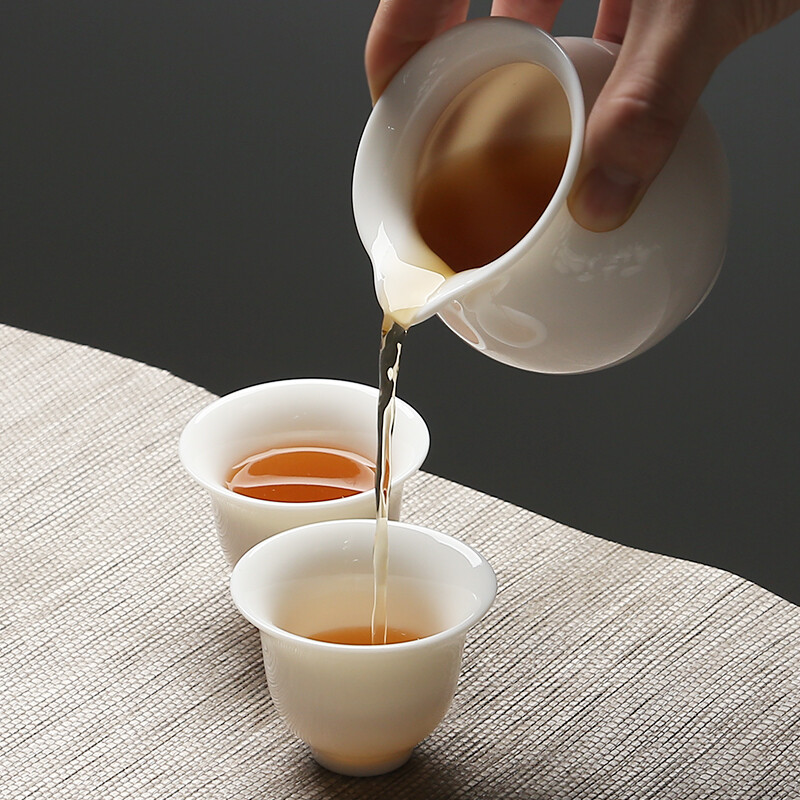苏氏陶瓷(SUSHI CERAMICS) J0022 白瓷茶具套装(茶杯茶漏盖碗) 十一件套 (单位:套) 新旧包装随机高清大图