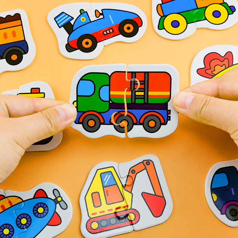 幼儿启蒙配对拼图 全8盒 [正版]启蒙配对拼图儿童益智男女孩2到3-4-5-6岁以上动脑智力开发早教玩具潮玩1000片幼高清大图