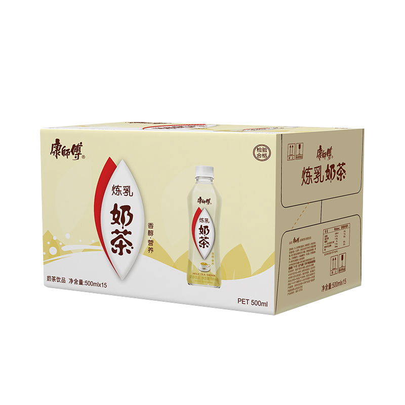 康师傅 炼乳味奶茶500ml*15瓶 整箱装(新老包装随机发货)