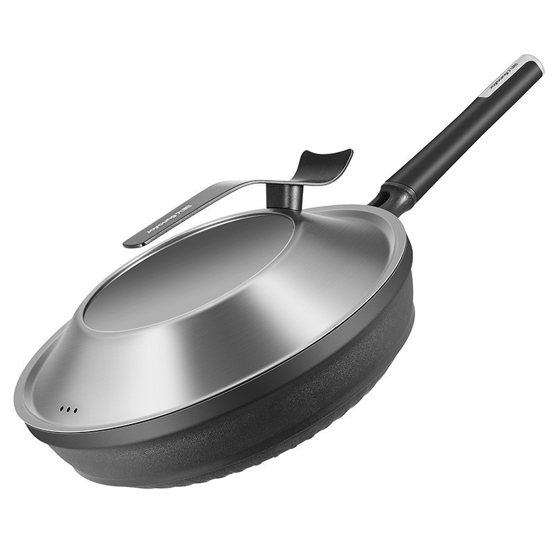 九阳不粘炒锅晶钻耐磨不粘锅32cm家用炒菜锅具家用燃气煤气通用32吋