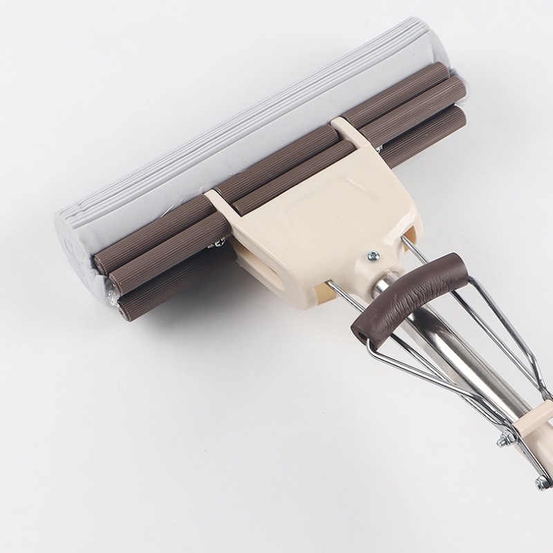 洁能尚 JNS-T04 35cm 滚轮式免手洗海绵 拖把 (计价单位:把) 咖色高清大图