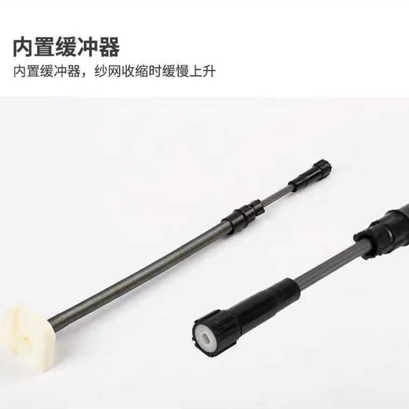 华盛 卷轴式上下拉伸缩纱窗 香槟色+进口缓冲+厚型材 304不锈钢网(90-100)*(50-55)CM 具体尺寸请备注高清大图