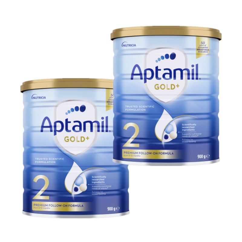 澳洲发/3罐装 Aptamil澳洲爱他美金装奶粉2段900g/罐装 6-12个月宝宝牛奶粉进口婴幼儿二段奶粉新西兰原产高清大图