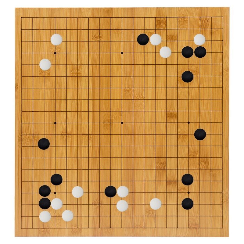 围棋比赛专用+花边罐(361颗仿玉棋子+厚款木制棋盘)