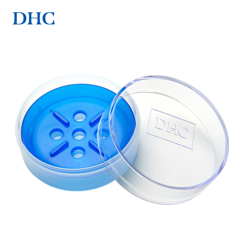DHC蓝彩双层皂盒+打泡网*1+橄榄蜂蜜皂5g*2高清大图