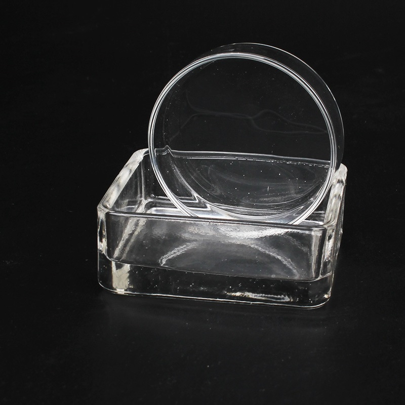 圆形玻璃苏皖水晶虾喂食盆玻璃虾爬宠喂食盘观赏螺观赏虾投食盆喂空中