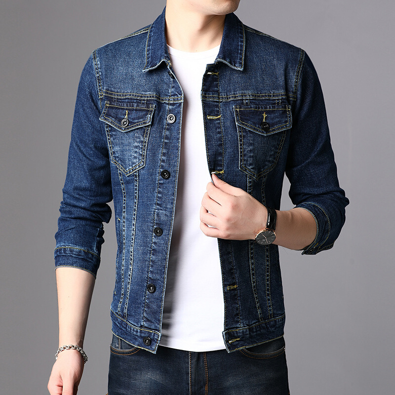 梵克公牛牛仔外套2021春季新款牛仔衣韩版潮男夹克衫修身上衣官方男装