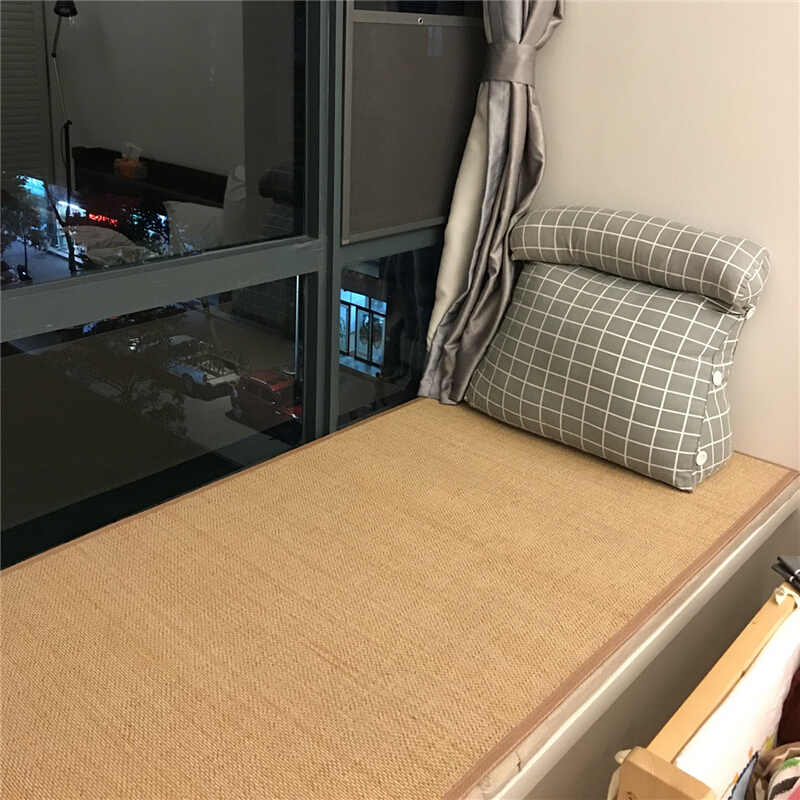 日式竹编织客厅卧室地毯飘窗垫榻榻米地垫凉席瑜伽防滑垫地毯定做
