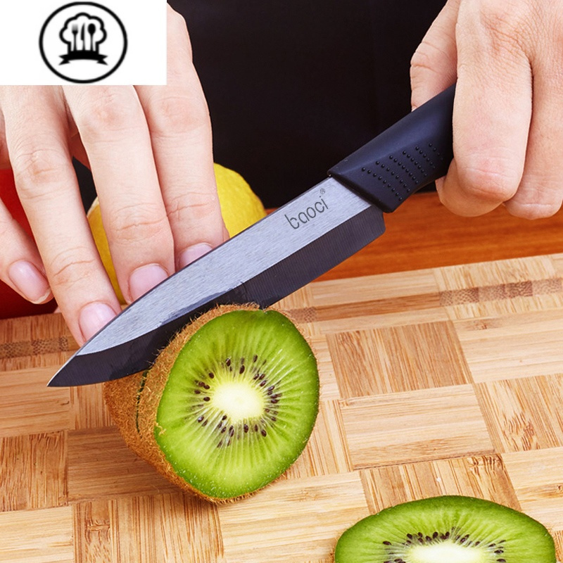 敬平宝瓷黑刃陶瓷刀瓜果刀家用水果刀宿舍切西瓜辅食刀具削皮刀黑刃5