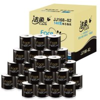 洁柔卷纸 卫生纸柔韧face纸巾140克4层27卷黑面子有芯卷筒纸家用