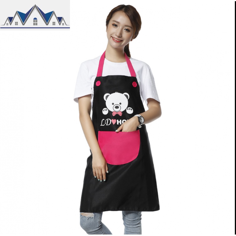 油污家用可爱防油做饭厨房全包围裙卡通小熊反穿防水加长衣服女士 三维工匠高清大图