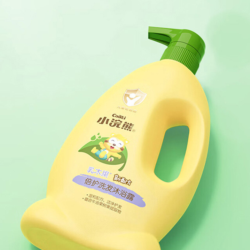 小浣熊沐浴露乳木果倍护洗发低泡好冲洗不假滑不干燥1.08L高清大图