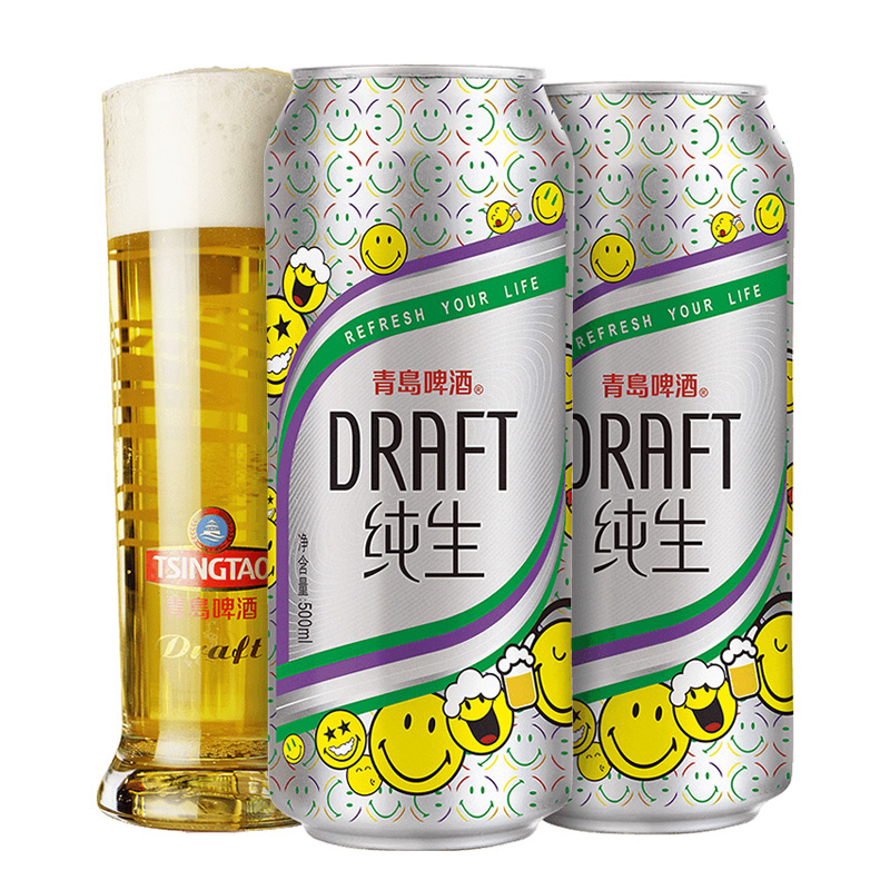 青岛啤酒(TSINGTAO)纯生8度500ml*18罐新版 整箱装高清大图