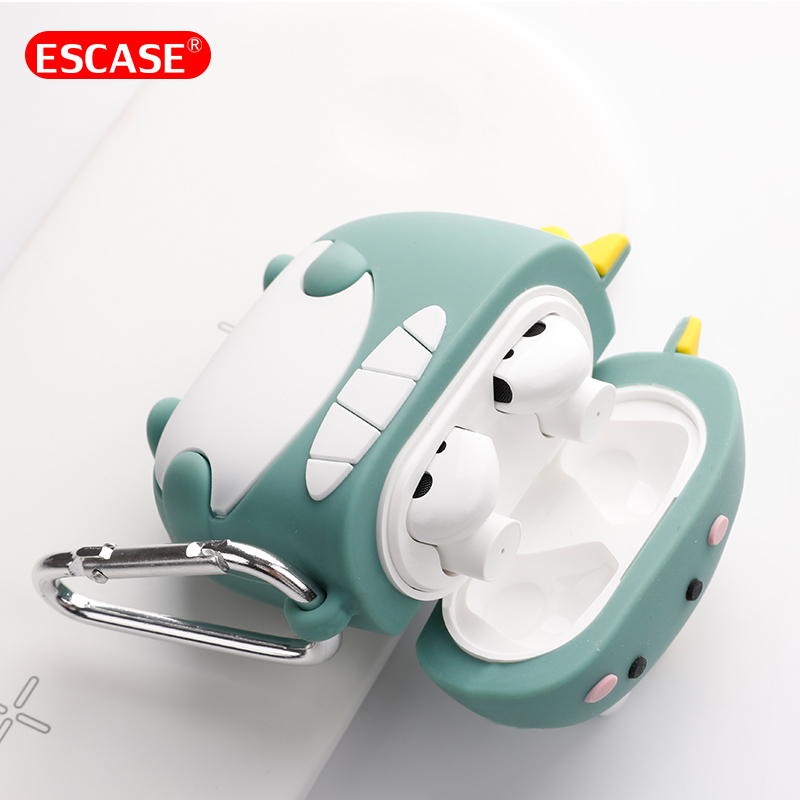ESCASE 小米蓝牙耳机包Air2/2S保护套通用 无线耳机硅胶软壳全包防摔 个性潮可爱男女卡通 小恐龙