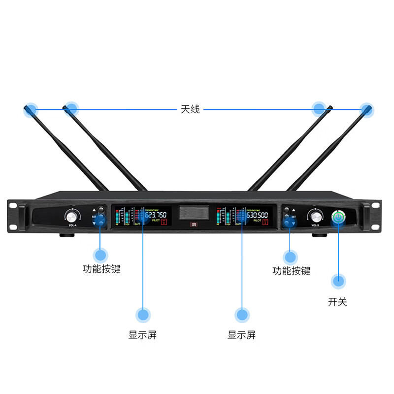 润普Runpu RP-WZ02L真分集红外对频直播/演讲/智慧教育无线领夹式麦克风/视频会议无线领夹麦克风高清大图