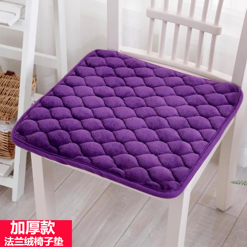 美帮汇毛绒加厚电脑座垫办公椅子垫坐垫餐桌椅垫学生坐垫防滑定做高清大图