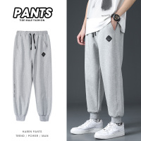 裤子男士秋季运动裤男士长裤潮流宽松时尚百搭青春流行束脚休闲长裤 XL 灰色