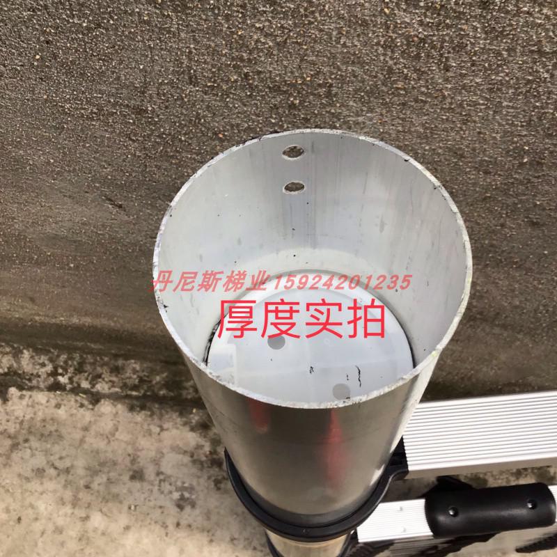 梯子加厚伸缩梯竹节靠墙一字直7米家用阁楼梯收缩便携工程 三维工匠 加厚单面一字直梯3.7米家用梯高清大图