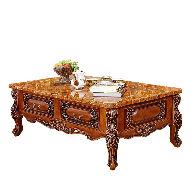 欧式大理石茶几实木花美式复古茶台正方形茶几角几边几客厅茶几高清大图