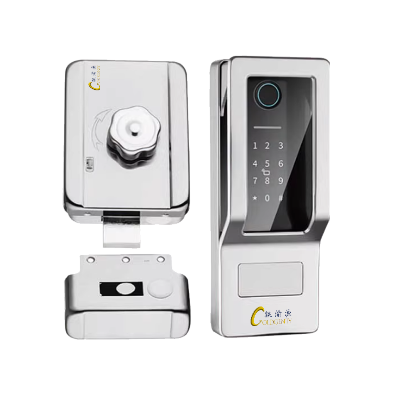 铁渝源 户外防水指纹密码锁 WY8 把高清大图