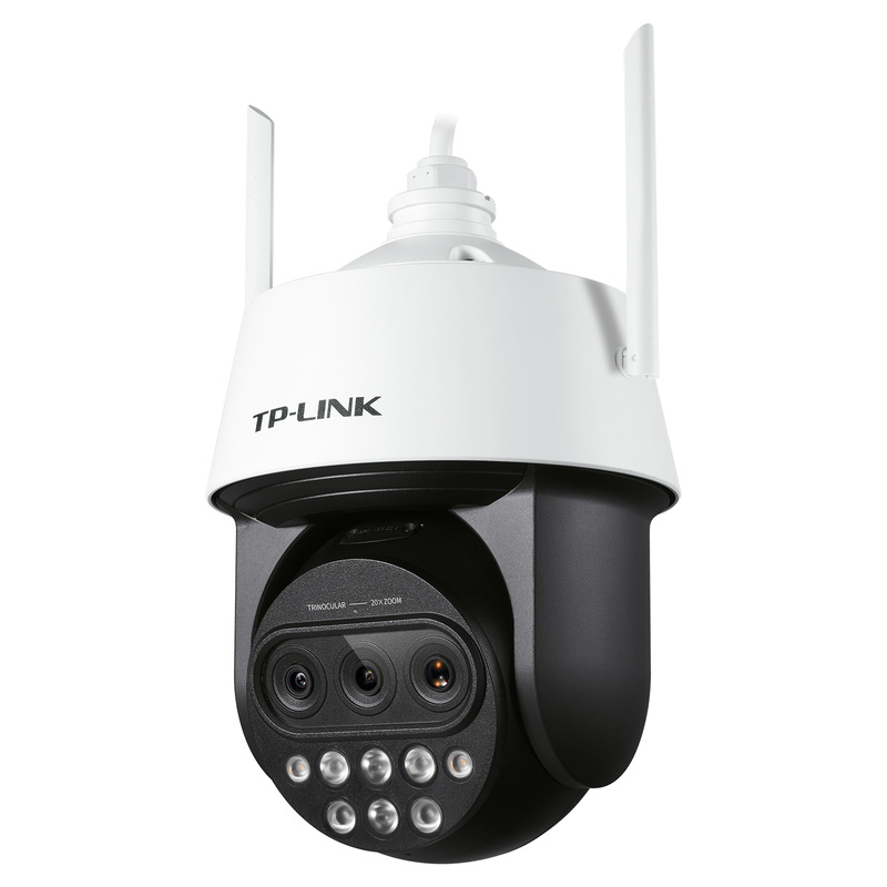 普联 TP-LINK IPC5420X三目变焦无线版 400万像素20倍变焦无线红外网络高速球机5G商用智能安防摄像头