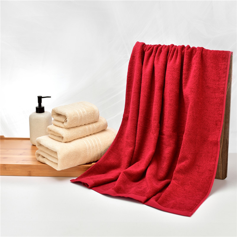 金号(KING SHORE) 简爱装 柔软浴巾单条70*140cm 毛巾两条70*34cm 三条/盒 单盒价格 红色