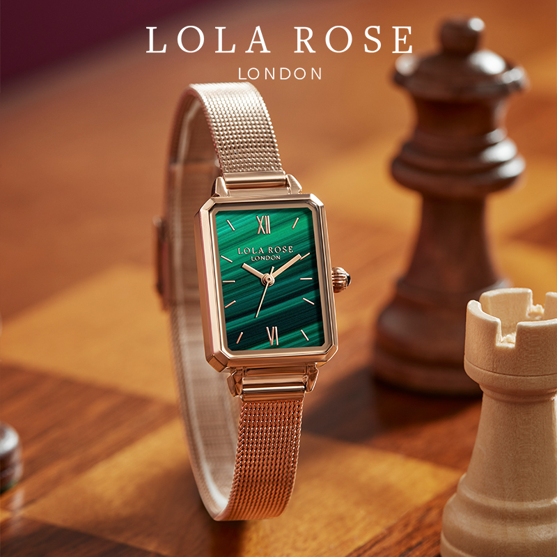 Lola Rose罗拉玫瑰 小绿表轻奢手表时尚女士手表蜜拉尼斯钢带防水