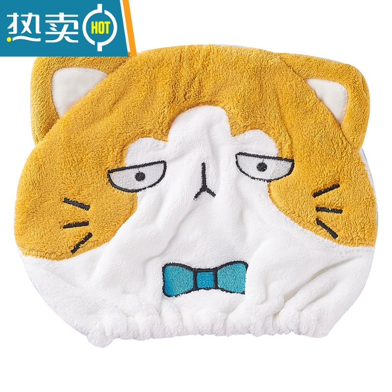 敬平2021新款儿童干发帽女童吸水速干浴帽宝宝可爱洗头包头巾器 小兔子干发帽粉色高清大图