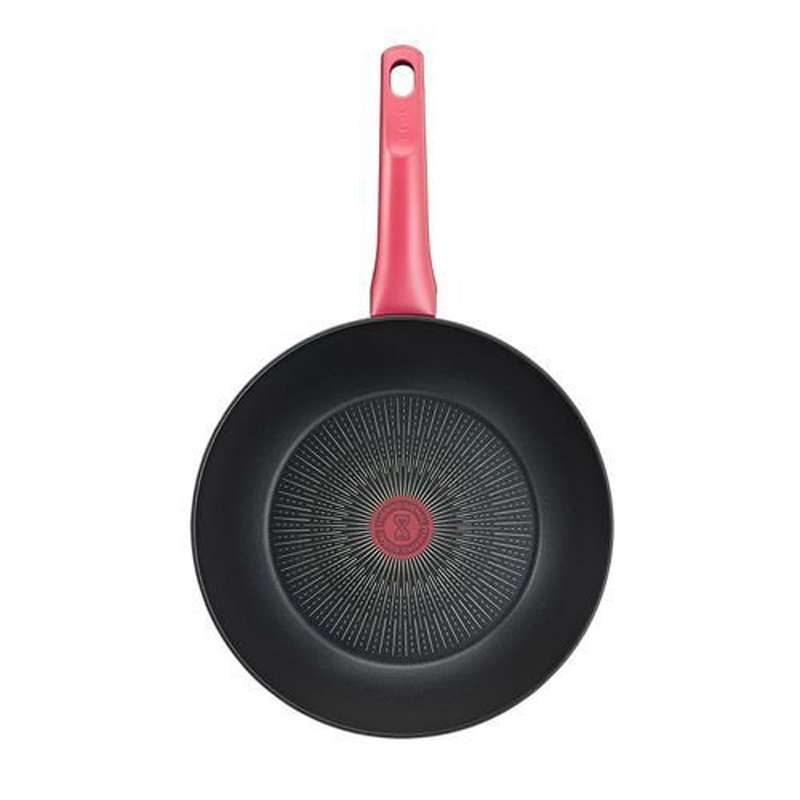 t-fal 红点炒锅煎锅6层28cm涂层经久耐用电磁炉燃气灶共用红色G26219高清大图