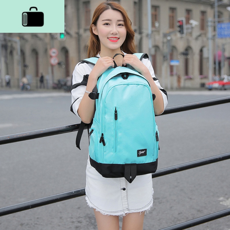 大容量背包双肩包女大学高中学生书包男帆布休闲旅游旅行包电脑包NEW LAKE高清大图