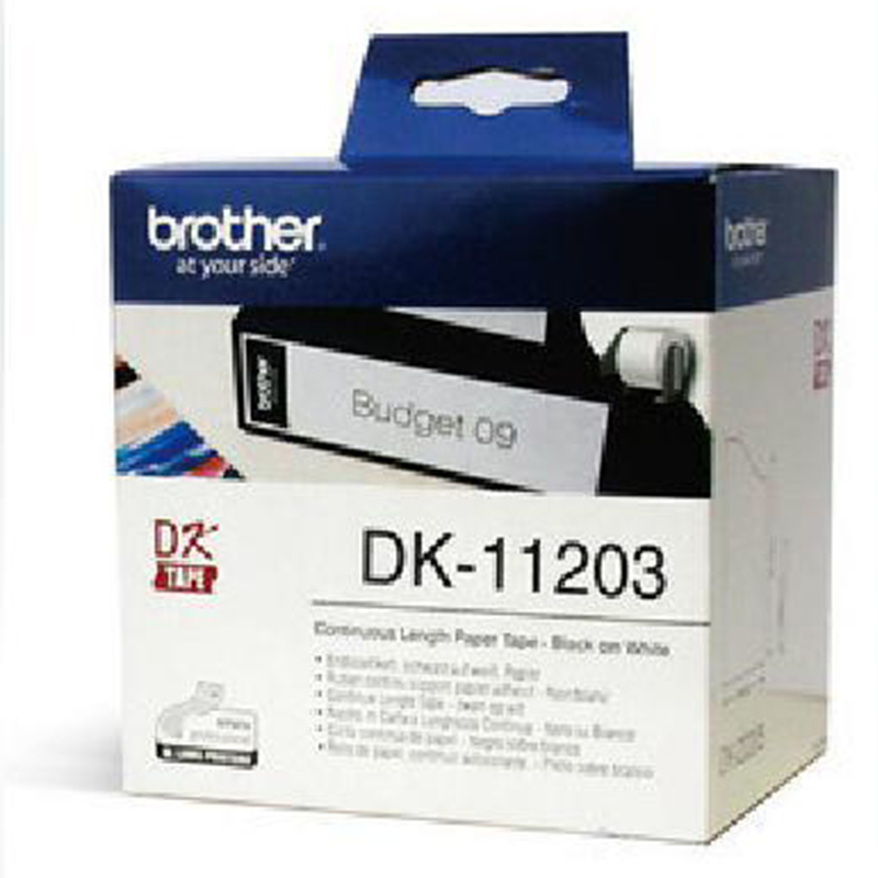 兄弟Brother DK标签带 DK-11203白底黑字17mm*87mm DK标签纸 色带/碳带