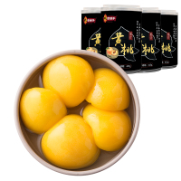 林家铺子新鲜果汁黄桃水果罐头425g*4罐烘焙材料鲜果口感
