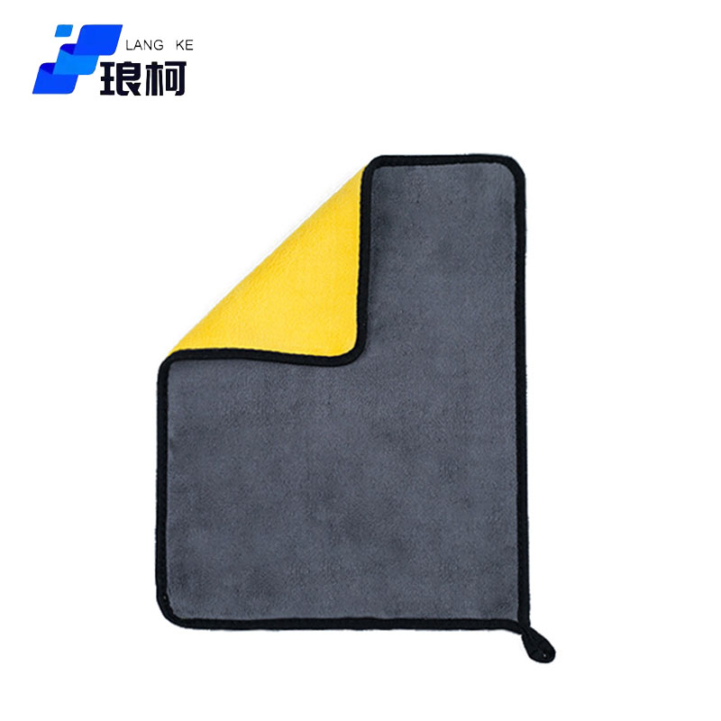 琅柯 珊瑚绒擦车巾 加厚抹布 颜色随机 30*40cm