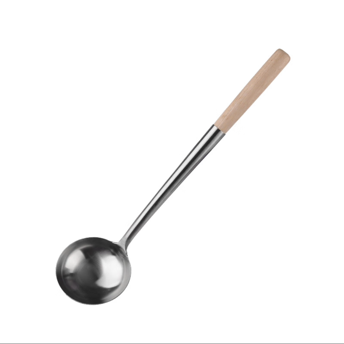 十咏/SHIYONG 木柄不锈钢勺子 SY-CS31 十两勺 一把