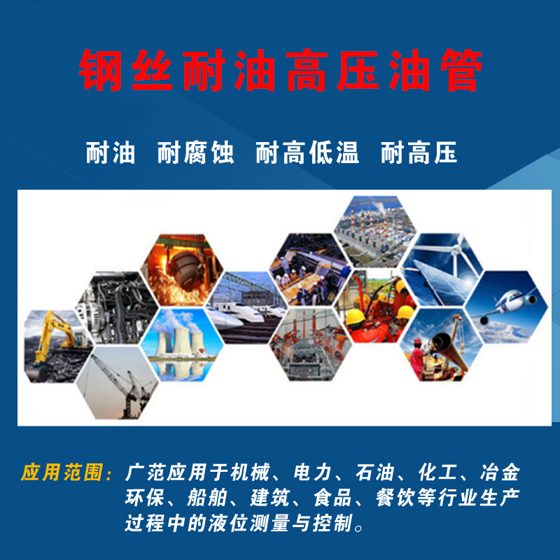 中辽华夏海泰 钢丝耐油高压油管(带接头)1300mm M18x1.5 90° 根高清大图