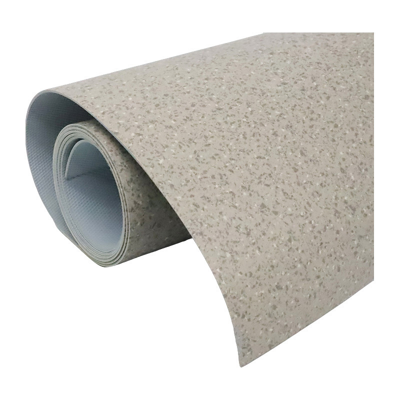 天空桥 PVC地板革 浅灰碎石纹2.0mm 卷高清大图