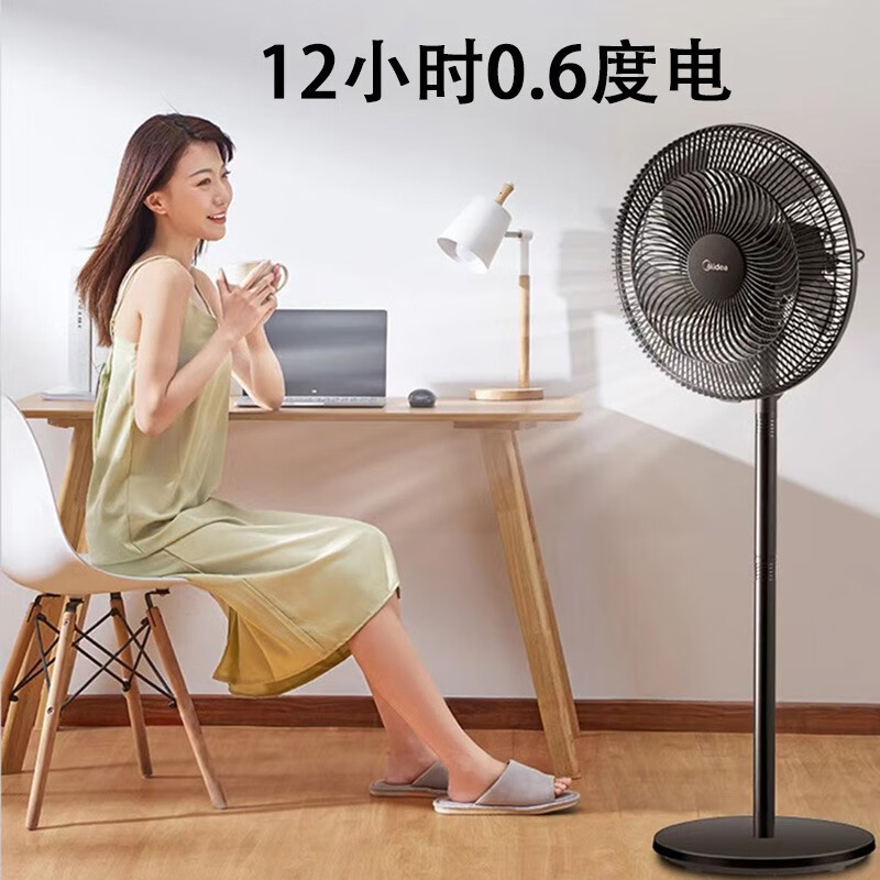 美的(Midea)落地电风扇机械台立两用5叶强风轻音3档可调400mm多用低噪 FSA40UE