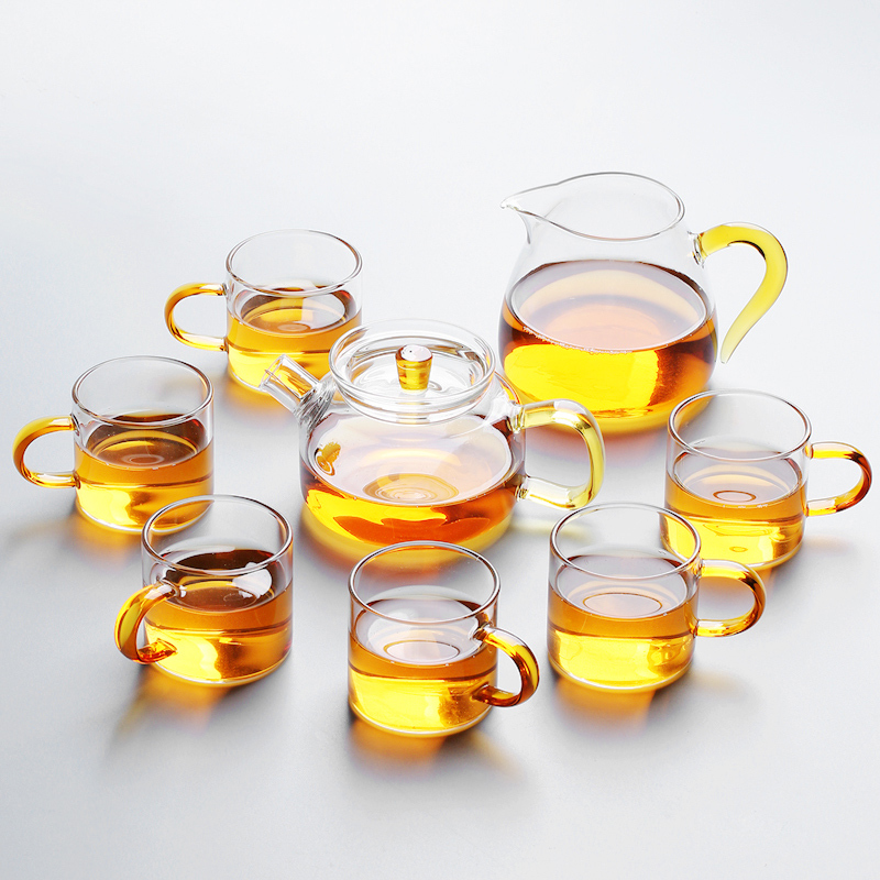 苏氏陶瓷玻璃茶具套装日式耐热整套透明玻璃茶壶茶杯简约现代茶具