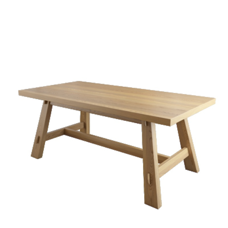 寻木匠日式白蜡木餐桌椅组合简约长方形工作台全实木餐台原木餐厅长