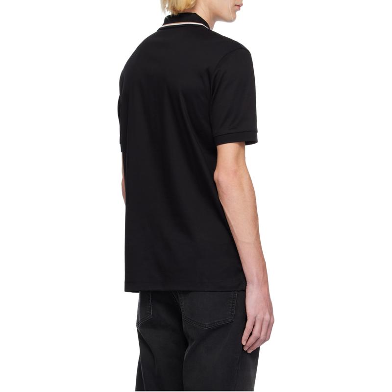 Hugo boss经典百搭短袖POLO衫 平直下摆时尚休闲上衣 徽标细节条纹设计男装高清大图