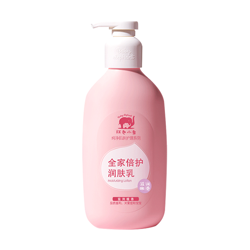 红色小象全家倍护柔肤乳400ml婴童润肤保湿乳霜保湿润肤乳舒缓保湿霜高清大图