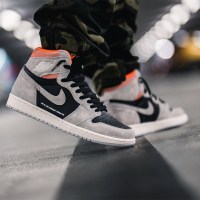 Air Jordan1 AJ1 灰粉 脏粉翻毛皮个性做旧黑脚趾 蒂芙尼绿麂皮运动高帮篮球鞋555088-311