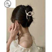 JiMi法式小香山茶花抓夹中号女夏气质小众高级感盘发鲨鱼夹后脑勺发夹