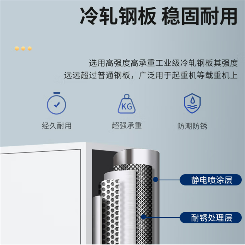 沃盛 办公文件柜 铁皮柜资料柜储物柜五节器械柜加厚款1850*850*390高清大图