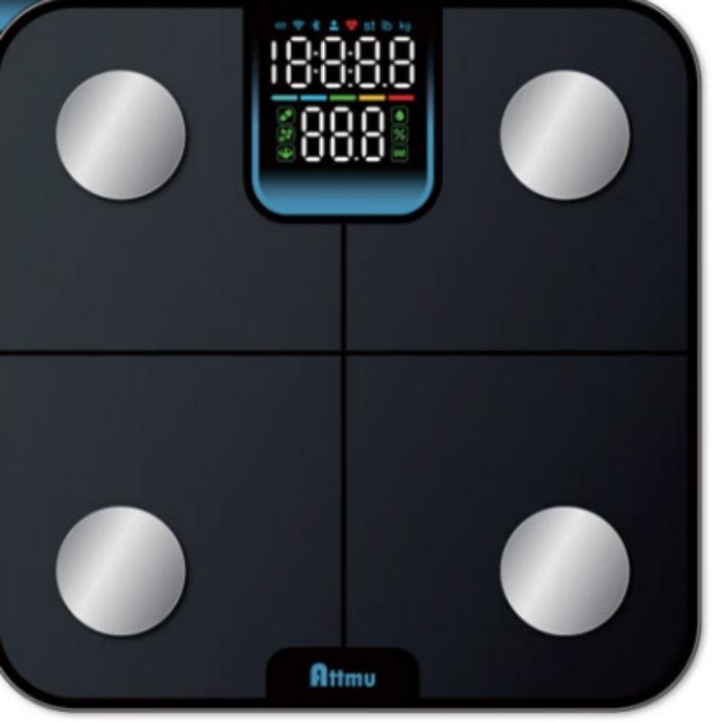 ATTMU 艾特慕彩屏智能体脂秤T200 黑色高清大图
