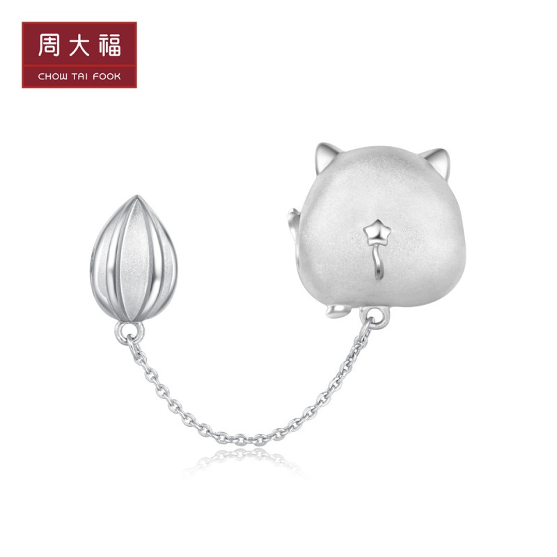 周大福珠宝首饰动物转运珠925银吊坠AB39466