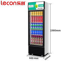 lecon/乐创珍轩 310L单门展示柜冷藏保鲜立式冰柜双门商用冰箱饮料超市冰柜水果厨房陈列柜点菜柜冷柜凉菜柜